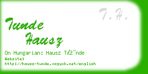 tunde hausz business card